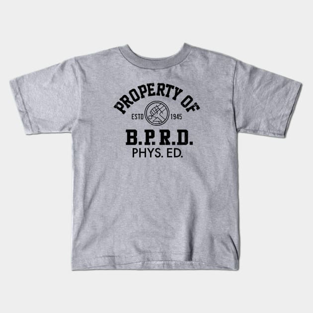 HELLBOY - B.P.R.D. PHYS. ED. - 3.0 Kids T-Shirt by ROBZILLA